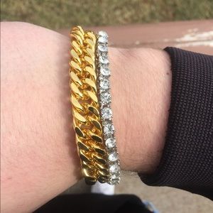 Tennis bracelet and Cuban combo!
